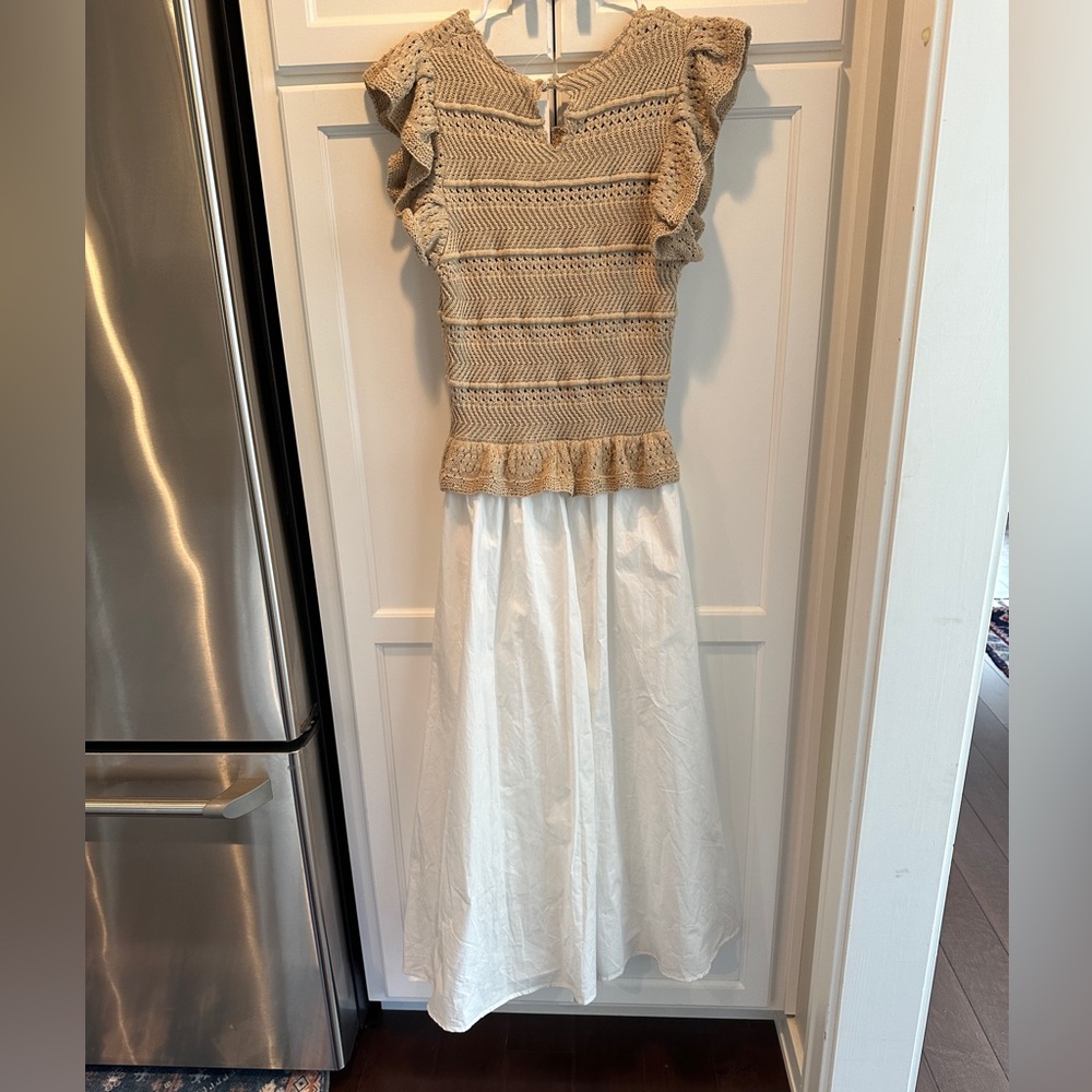 NWT Moon River Crochet Top MIDI Dress Size S Boho - Picture 2 of 15